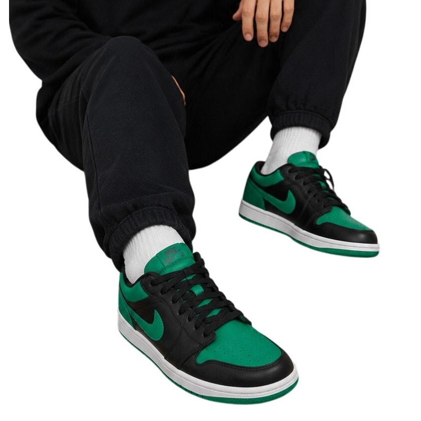 Nike Air Jordan 1 Low Lucky Green Men’s Size 11.5 Black/Green/White